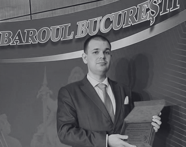 The Awarding of the Sarmiza Bilcescu-Alimănișteanu" Excellence Award by the Dean of the Bucharest Bar Association to Our Colleague, Mihnea Orjan, on the Occasion of the 193rd Anniversary of the Bucharest Bar